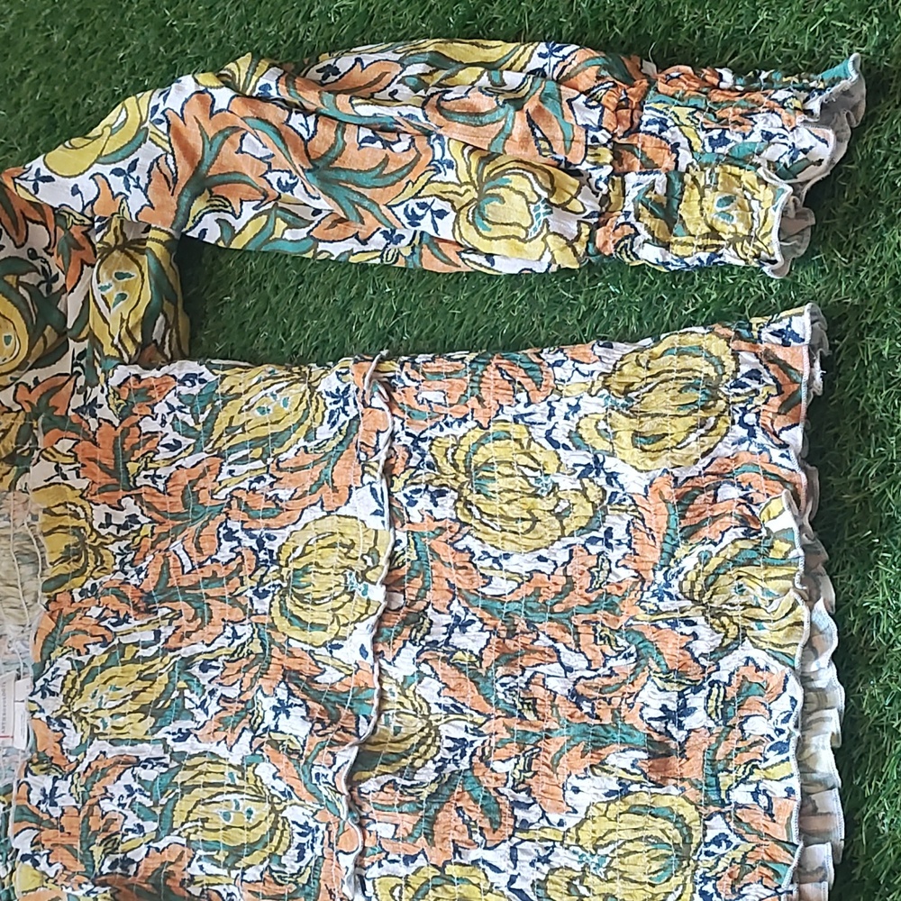 Anthropology Smocked Floral Top - Picture 3 of 6